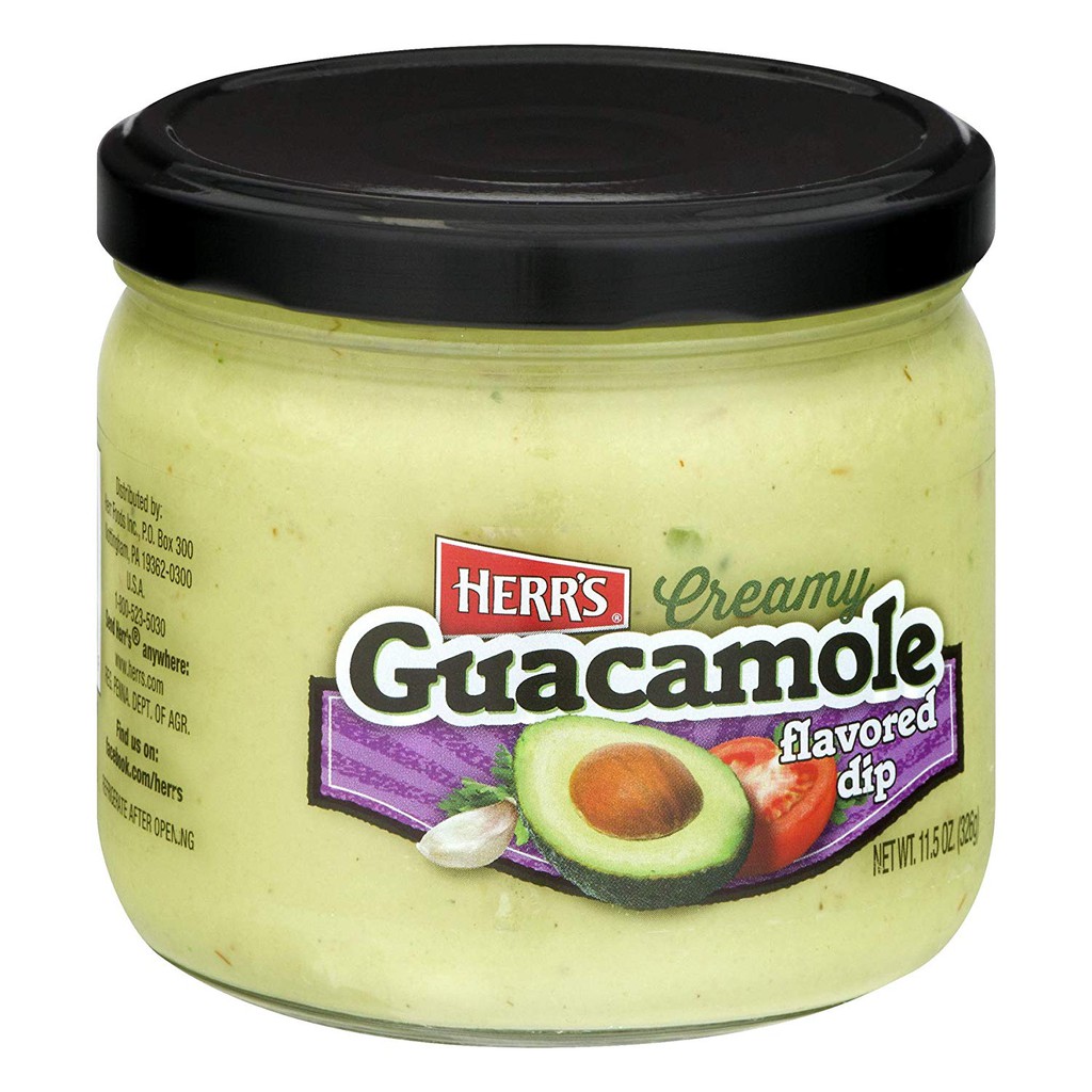 

Herr's Creamy Guacamole Flavored Dip 11.5 oz Jars (326g) | SAUCE | MAKANAN | BUMBU