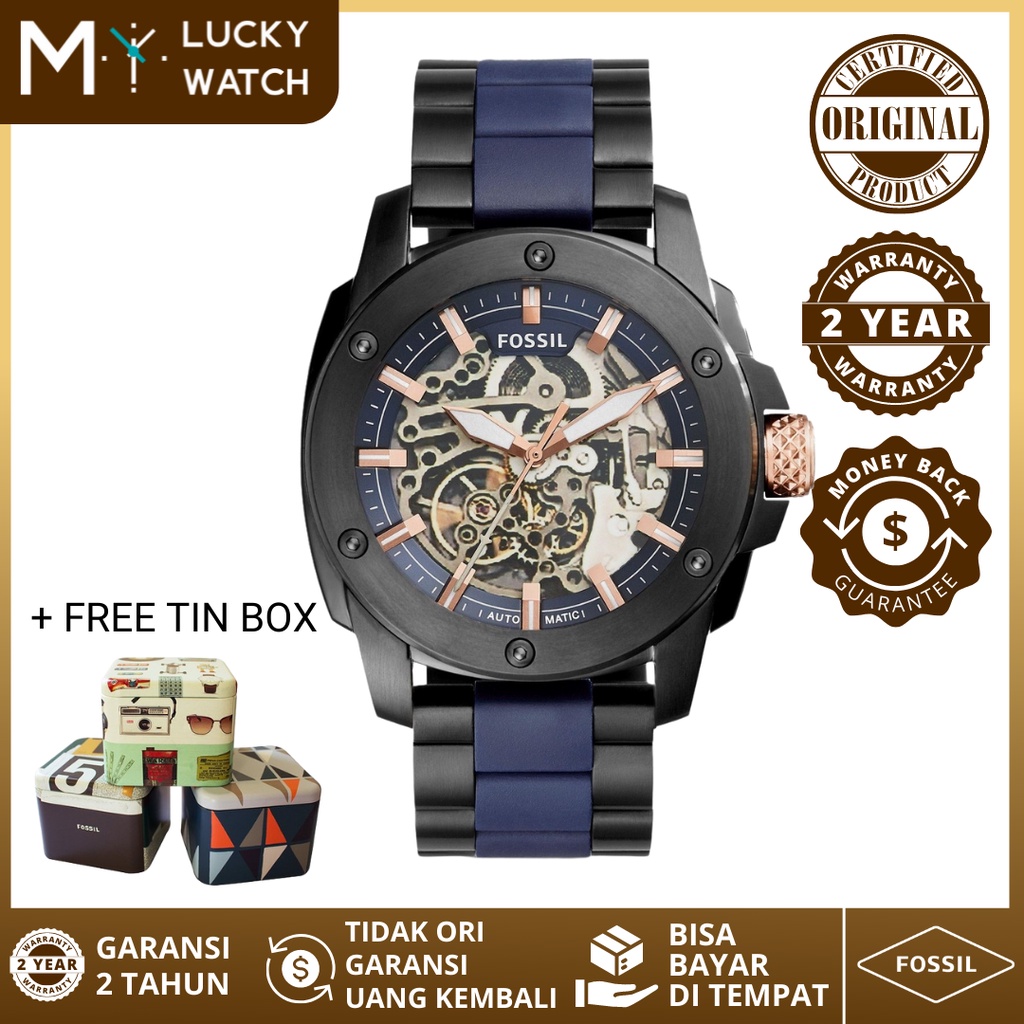 [ Original - Garansi 2 Thn ] ME3133 Jam Tangan Pria Automatic Modern Machine Stainless Steel ME 3133
