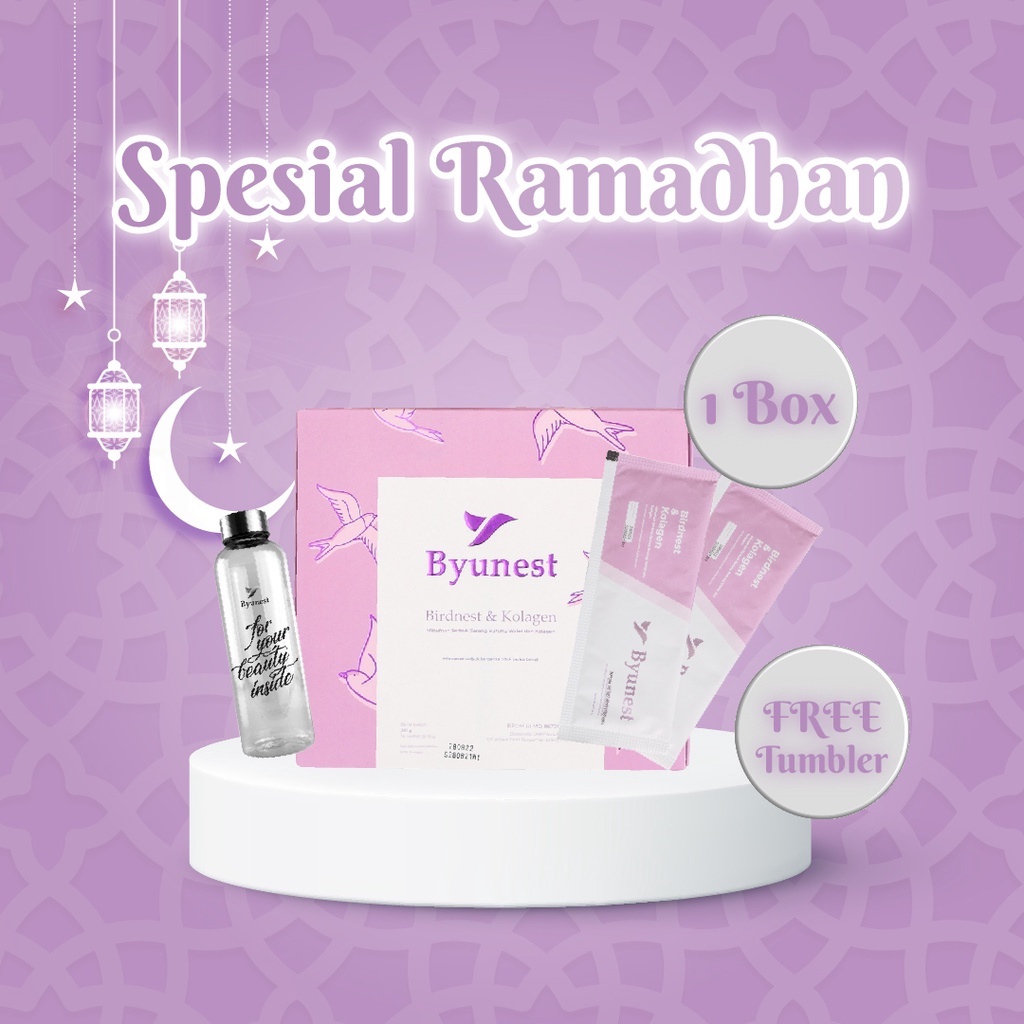 BYUNEST BIRDNEST COLLAGEN DRINK 14 Sachet + FREE TUMBLER EKSKLUSIF - GRATIS ONGKIR - Kolagen Sarang 