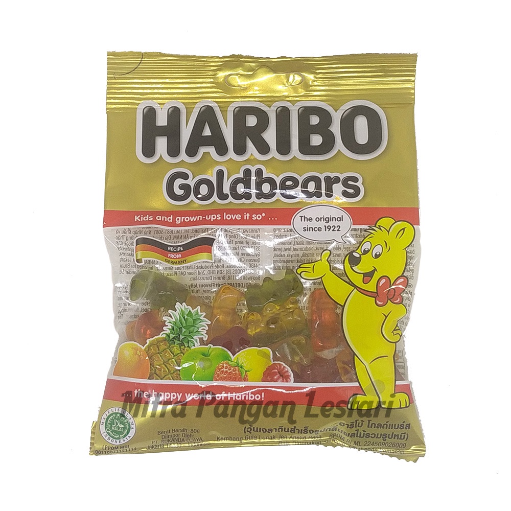 

Haribo Gold Bears 80 gr / Kembang Gula Lunak Jeli Aneka Rasa Haribo