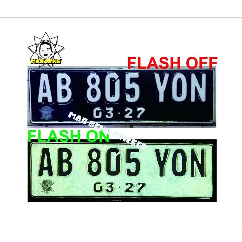 plat nomer bunglon reflektif mobil