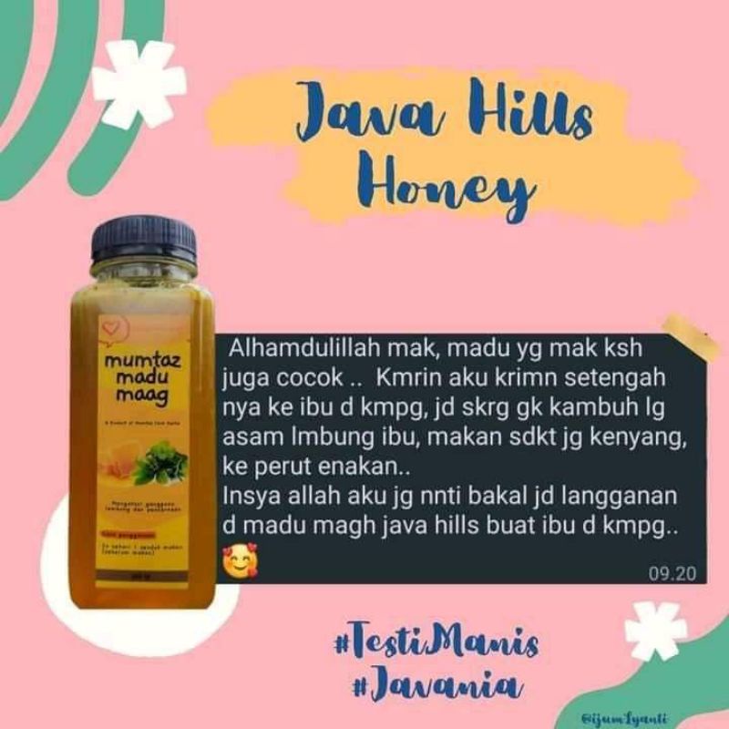 JAVAHILLS GRATIS SENDOK KAYU || Mumtaz Madu maag Java Hills Honey 650gr