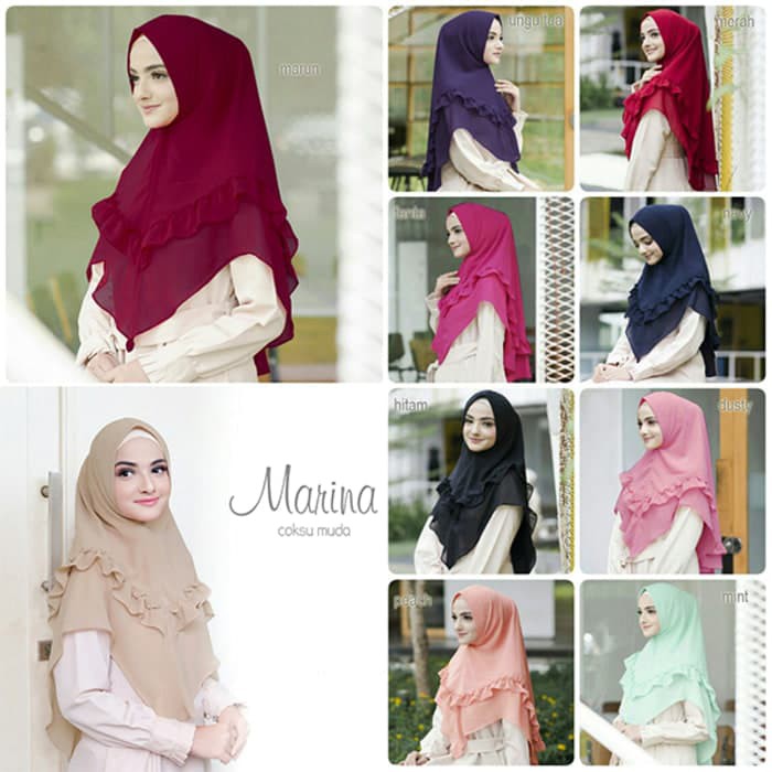 Kerudung Bergo Ceruti Marina SYARI ADEM