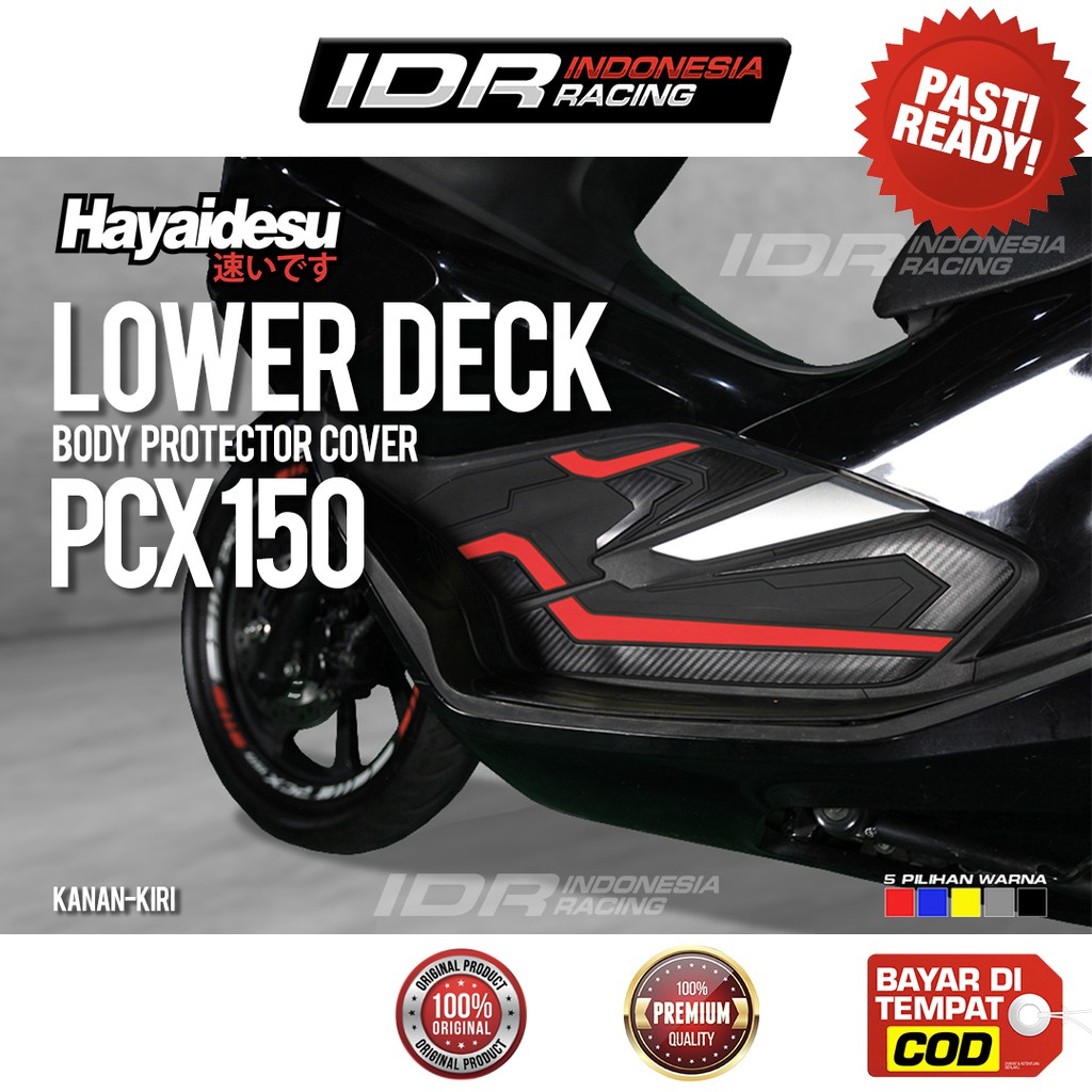 Hayaidesu Lower Deck PCX Kiri Kanan Stiker 3D Honda