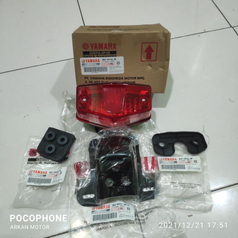 stoplamp assy set rx king peredam ori ygp rxking rx-king predam stop lamp lampu rem belakang set breket braket karet damper