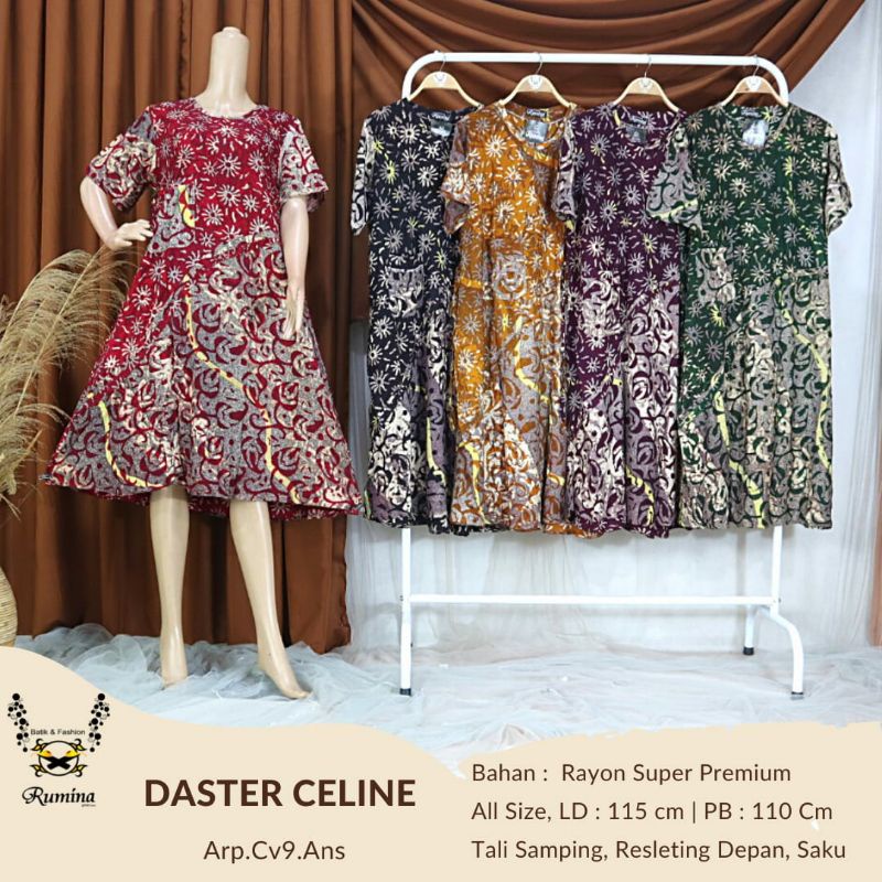 ARP.CV9.ANS DASTER CELINE ORIGINAL DASTER PREMIUM BATIK CAP BAHAN SANTUNG BY RUMINA BATIK PEKALONGAN