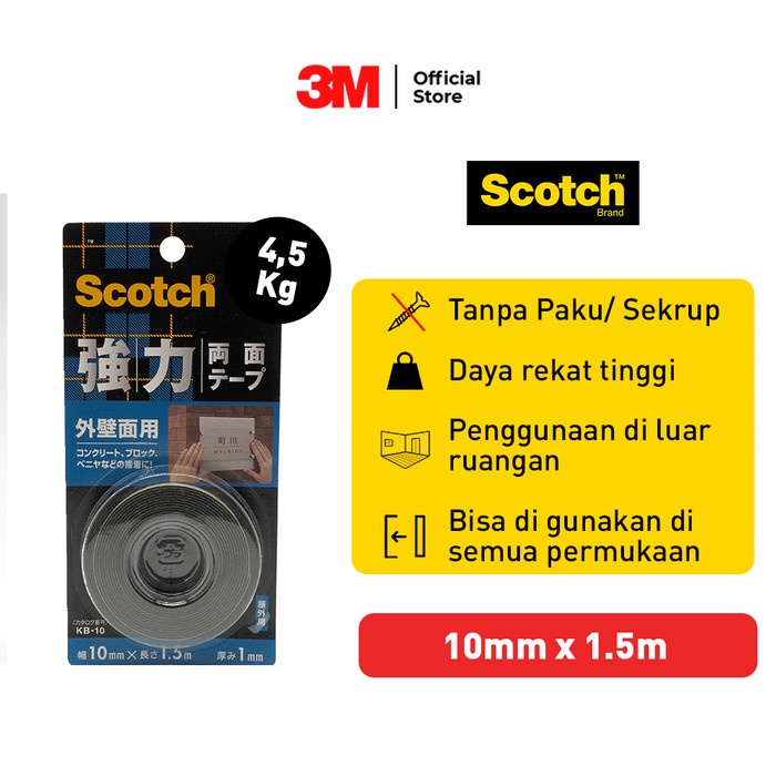 

(BISA COD) Scotch 3M Perekat Super Kuat Untuk Luar Ruangan Tape Super KB-10 - 1