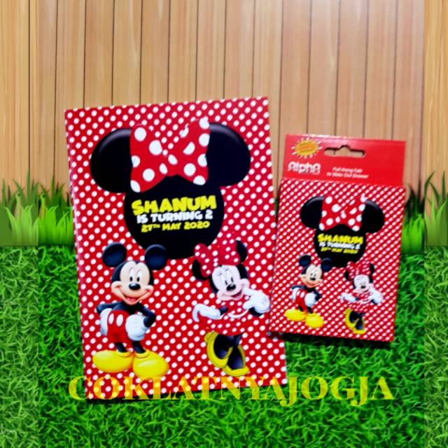 

(PO 13hr kerja, MIN 12 set) Birthday Souvenir Set Buku Aktivitas dan Pensil Warna Box Standar Tema Mickey Minnie