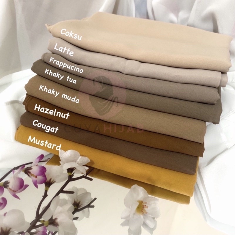 50+WARNA PASHMINA MALAY CERUTYBABYDOLL 180 X 75 Cm [PART 1] TERLARIS MURAH || CUYASHOP CUYAHIJAB SBY-3