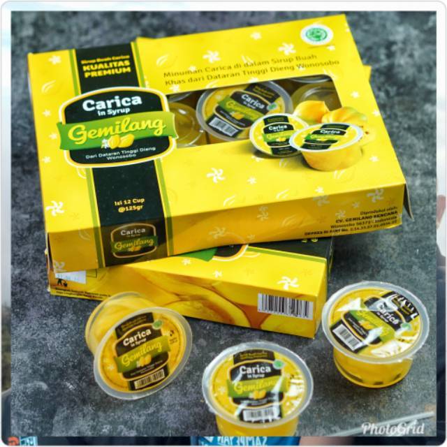 Carica Gemilang isi 12 cup @125 gr