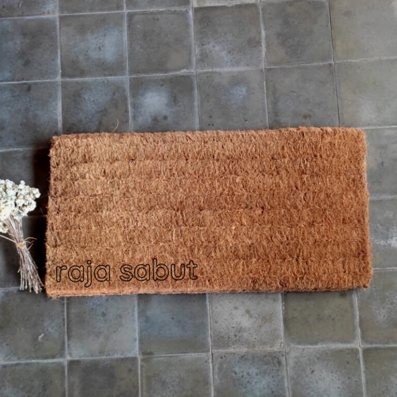 keset sabut kelapa 90x45 polos tebal depan rumah cantik anti ular awet