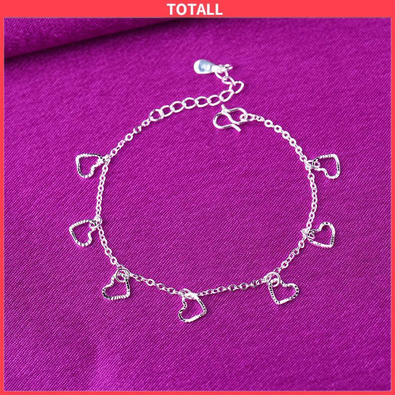 COD Single-layer Mini berbentuk hati Daisy Simple Transfer Beads Diamond Fashion Gelang-Totall