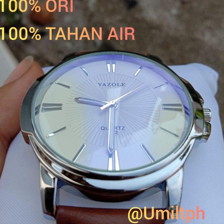 Terbaru.. Jam kulit terbaru yazole Original anti air siap renang yazole 332 ORI garansi 1 bulan (jam