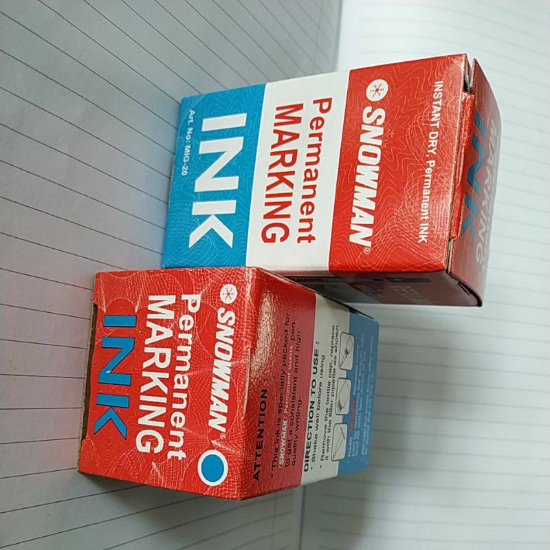 

tinta spidol permanent snowman biru