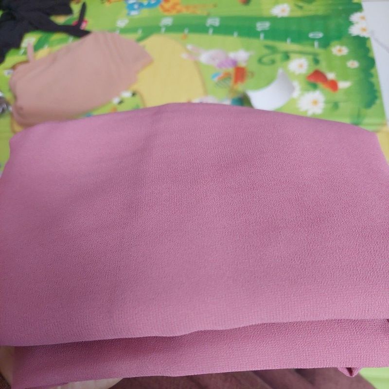 Khimar Instan Dua Layer Ceruty Jumbo Plus Cadar || Kerudung Segi Tiga Instan Syari || Hijab Instan Jumbo Syari-Salem