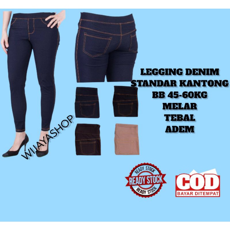 Legging Levis Denim Panjang Wanita Standar Max BB 60Kg