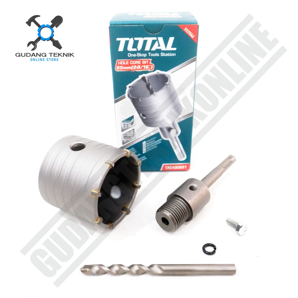 Mata Bor Beton 65mm TOTAL TAC430651 / Hole Core Bit TAC 430651 - Hole Saw Pelubang Beton TOTAL  TAC-430601