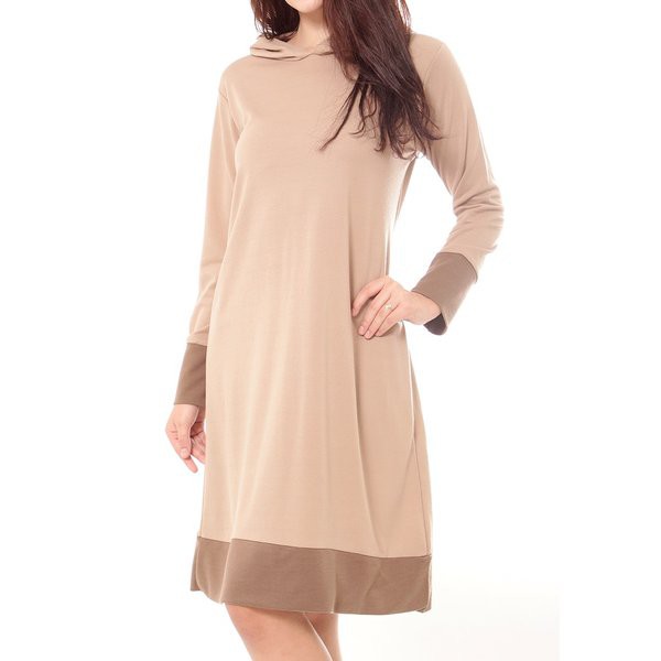 D 3 Yoenik Apparel Milena Dress Hoodie Khaki M14534A R48S2