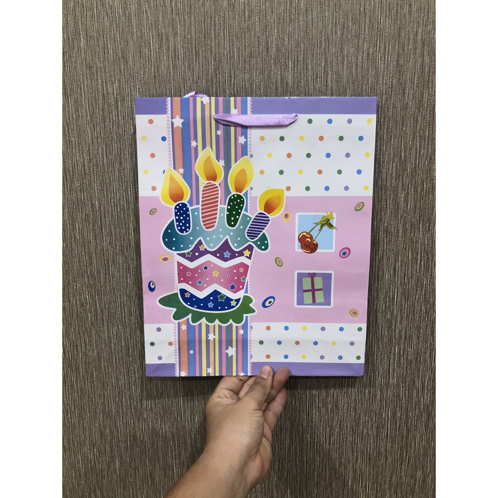 

P.26xL.9xT.32CM, CAKE UNGU PAPER BAG GOODIE BAG, BAHAN PREMIUM TEBAL