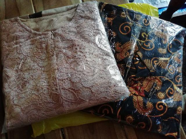 Couple Batik Maxi Dress Gamis Brokat Anami Sarwendah Bidara 074