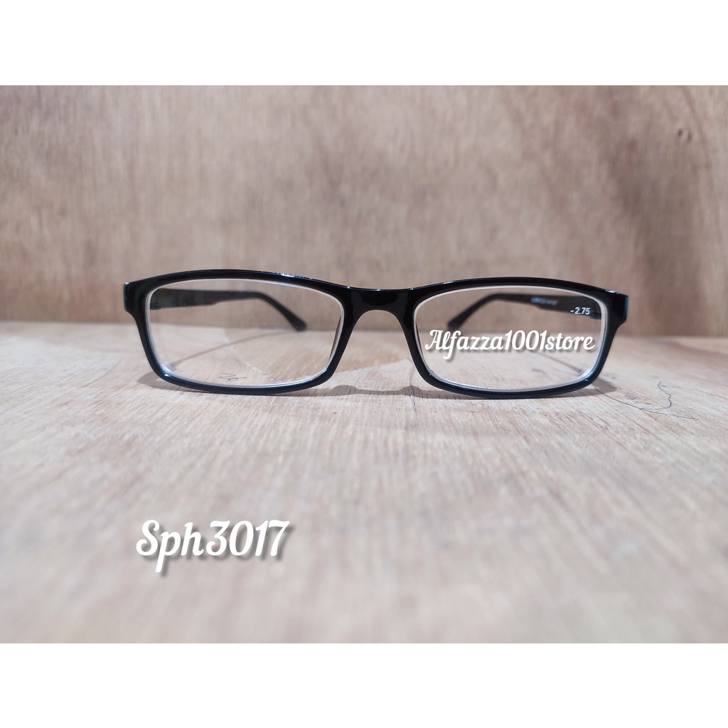 SPH3017- Kacamata Minus Pria Wanita ( Unisex ) Frame Kotak Kecil Bahan Lentur