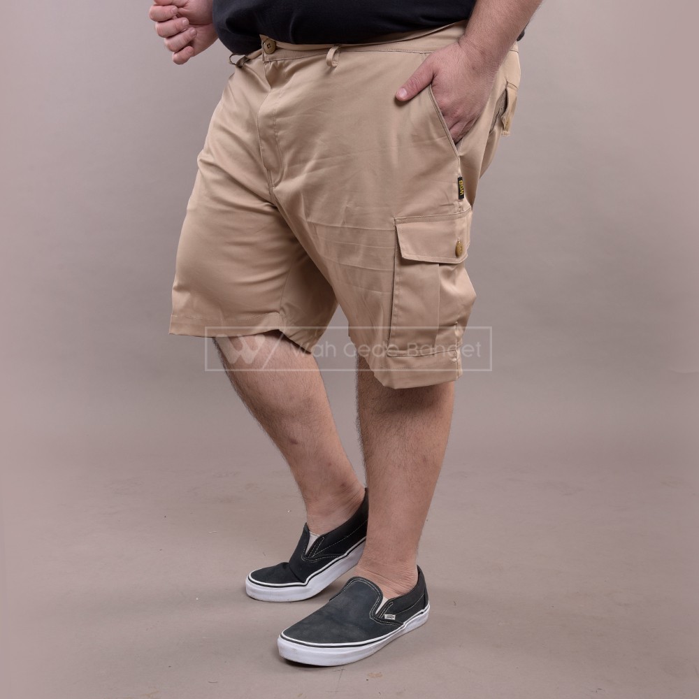 

WGB Celana Cargo Pendek KHAKI Big Size Jumbo Super Besar XL XXL WGB