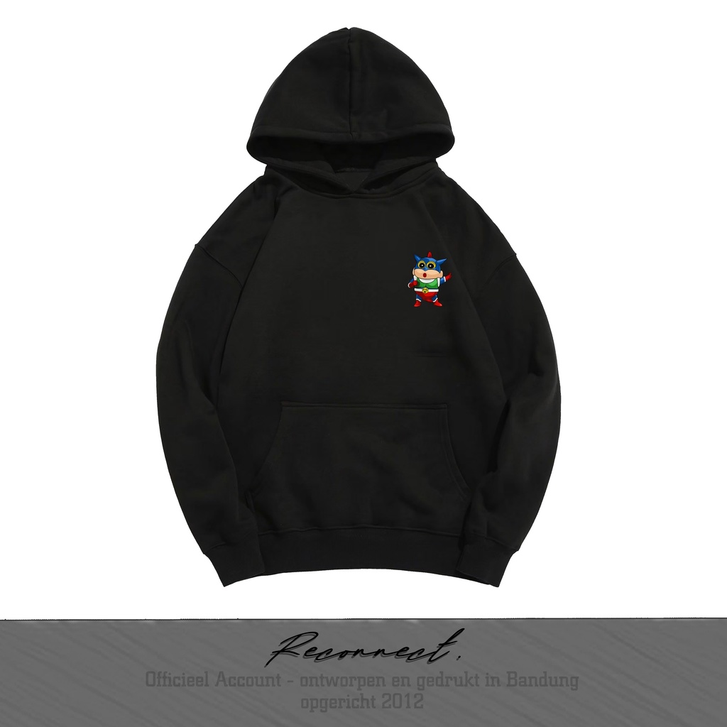 Reconnect Sweater Pullover Hoodie Crayon Shinchan - Shinchan Action Kamen Mask