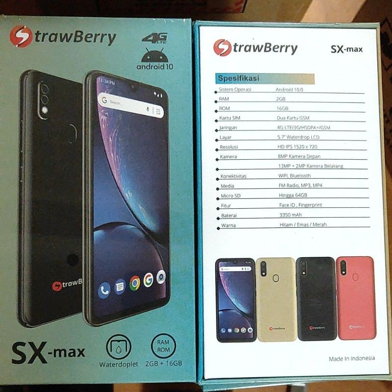 hp baru strawberry sx-max sx max android Murmer jaringan 4g ram 2gb Rom 16gb dualsim GSM asli ori