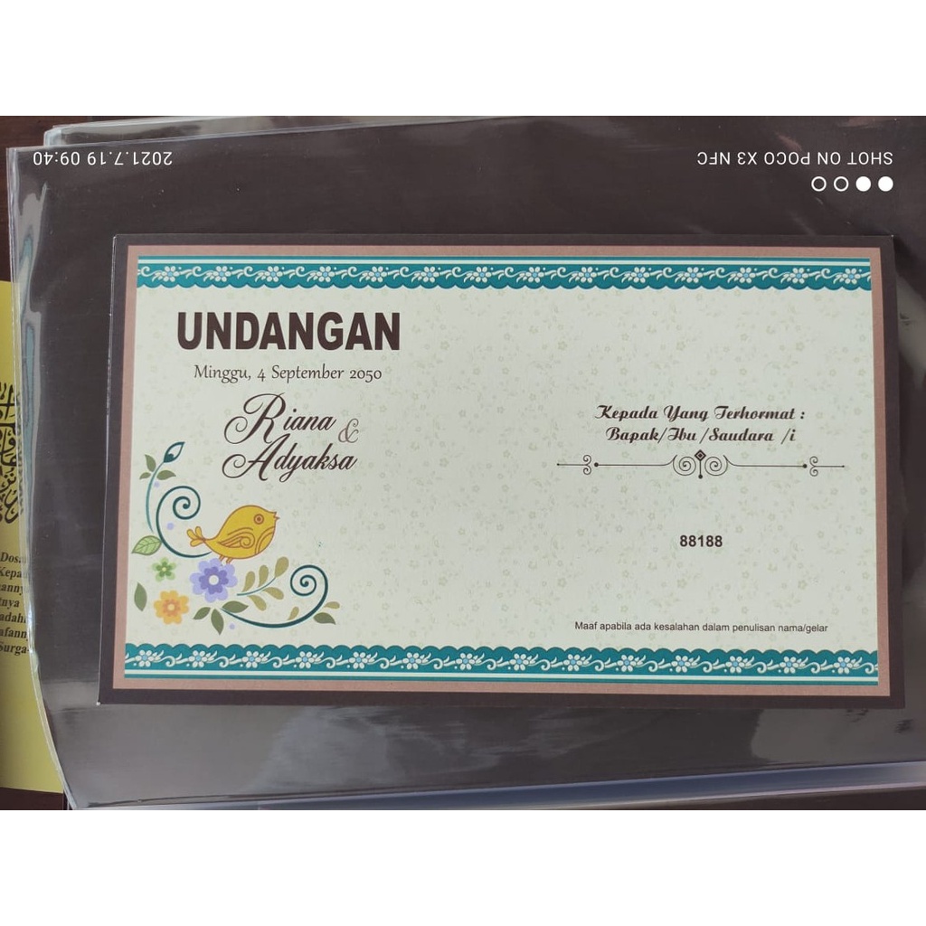 Blangko undangan ERBA 88188