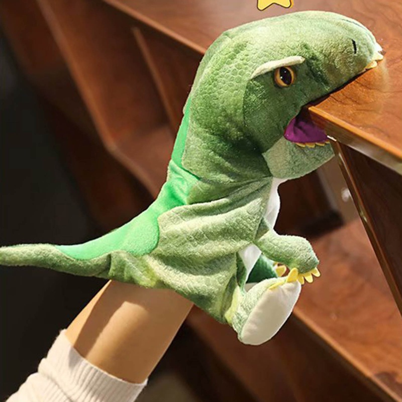 Mary Simulasi Kartun Hewan Dinosaurus Tangan Untuk Boneka Wayang Sarung Boneka Lembut Mainan Mewah Hadiah Anak