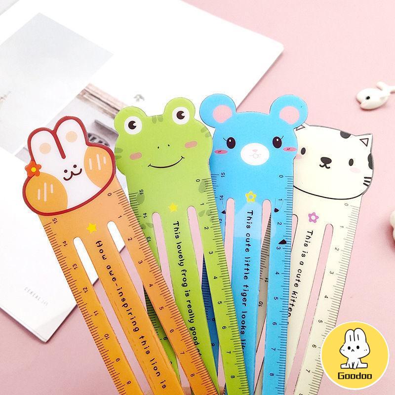 Penguasa Kreatif Skala 15 Cm Lucu Kartun Magnetik Lembut Penggaris Zodiak Bookmark Alat Tulis Siswa -Doo