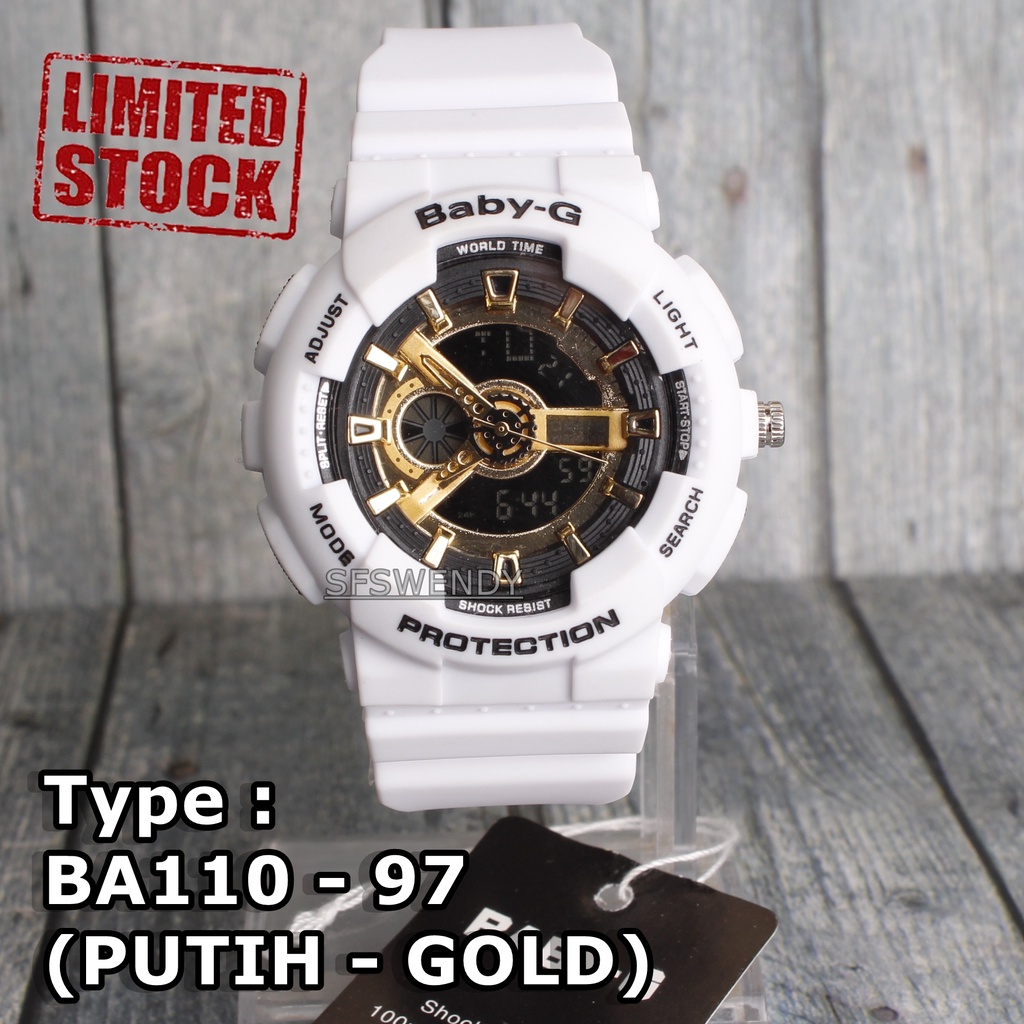 TERLARIS !!! Jam tangan wanita &amp; anak Baby-G BA-110 Ungu Lilac Pink Merah muda biru digital anti air sporty