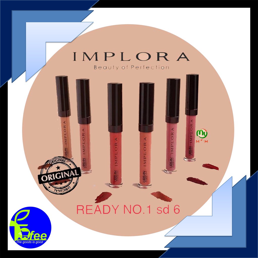 [LOCAL] - IMPLORA LipCream Urban Lip Cream Matte Original BPOM Lipstik Lipcream Lipstick