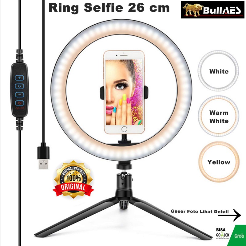 RingLight 26 For Live Streaming Vlogger Video LED Lampu Studio ICC