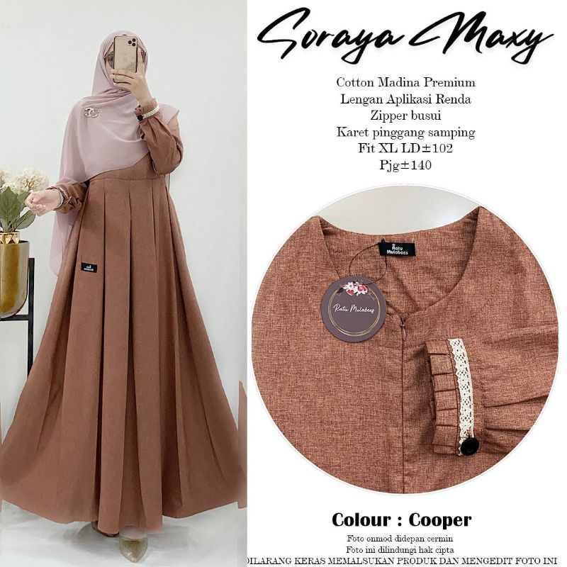 RESTOK WARNA BARU  BEST SELLER SORAYA MAXY ORIGINAL BY RATU MULABEES