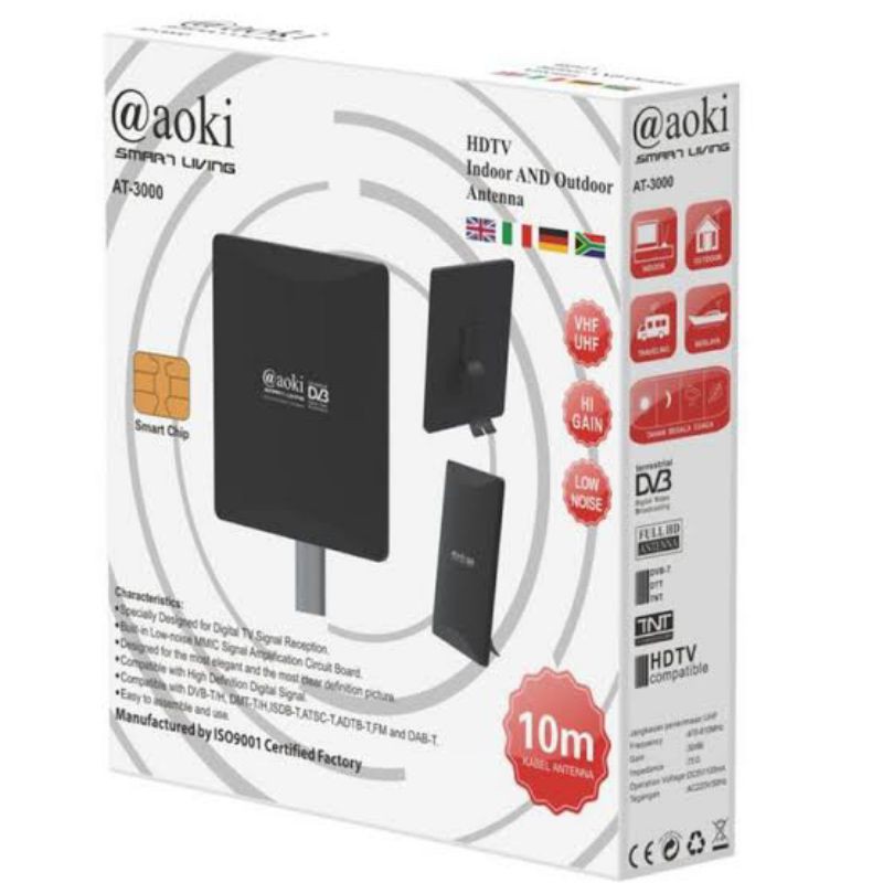 ANTENA DIGITAL INDOOR & OUTDOOR AOKI AT-3000