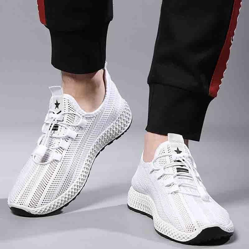  Sepatu  Sneakers Olahraga Lari Casual  Bertali Bahan Mesh 