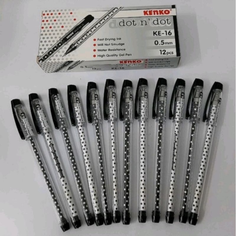 

Pulpen / Pen / Pena Gel Kenko KE-16 Dot n' Dot Ecer (2pcs)