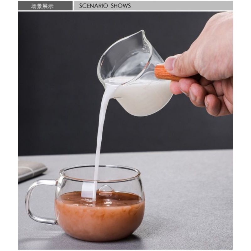 gelas takar kaca mini / gelas takar kaca / gelas ukur kaca / measuring cup