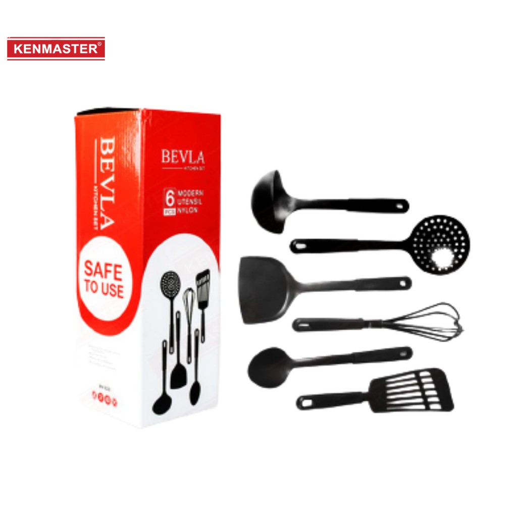 Kenmaster Bevla Kitchen Set 6 Pc Black (BV-023)