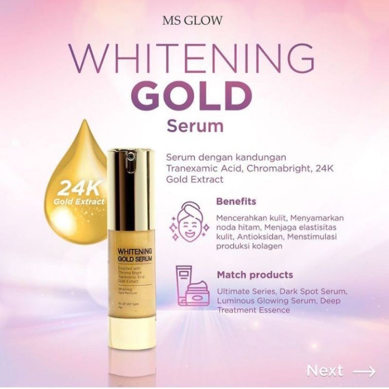 MS GLOW SERUM GOLD / WHITENING GOLD SERUM MS GLOW