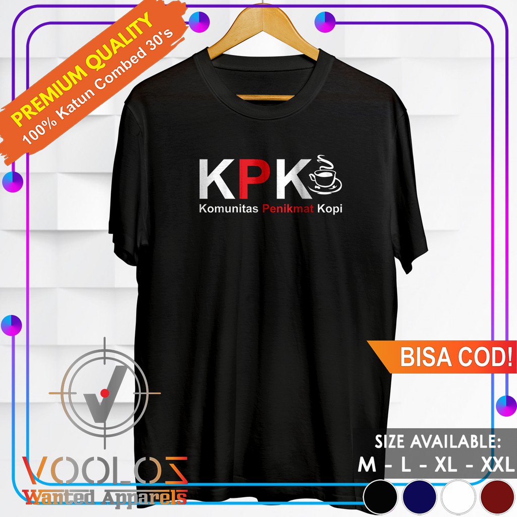 Kaos Kopi Baju Distro Original Pria Branded Dewasa Cowok Kekinian Import KPK Komunitas Pecinta Kopi