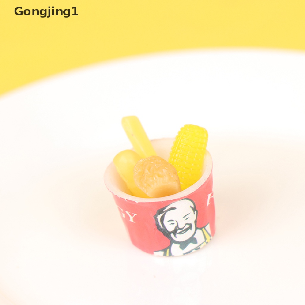 Gongjing1 4Pcs / Set Mainan Miniatur Snack Jagung Skala 1: 12 Untuk Aksesoris Rumah Boneka