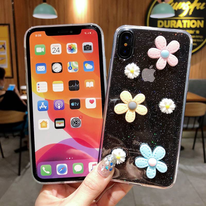 VIVO DIY Flower Clear Soft Case OPPO A57 A39 F1S K3 Realme X A3S Realme C1 F5 Youth F9 Pro F11 A7 A5S A12 A5 A9 2020 K5 Realme XT A31 2020 Reno 3 A91 Casing VIVO V5 V5S Y83 Y91C Y93 Z1 S1 Pro Y11 Y12 Y15 Y17 Y19