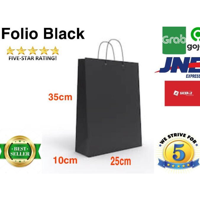 

(TERLARIS) Sale*Dijual Paperbag Folio 25X10X35 Tas Tali Tas Kertas Kraft Goodie