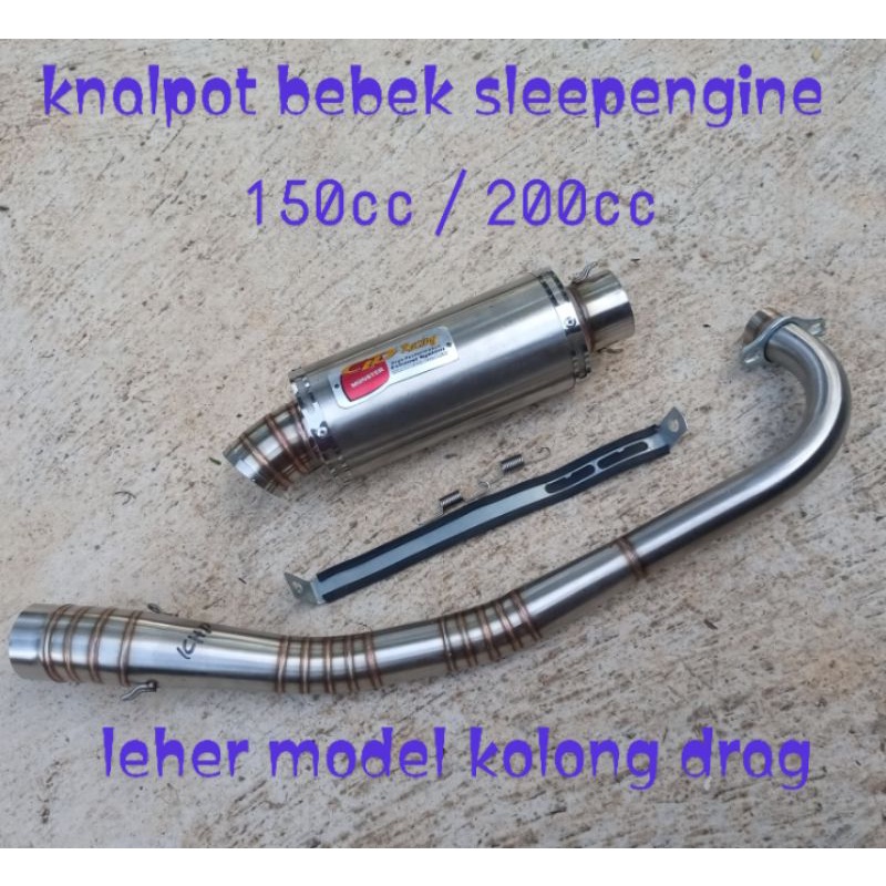 knalpot racing cld monster bebek sleepengine 150cc 200cc jupiter z vega r zr new bukan ori original