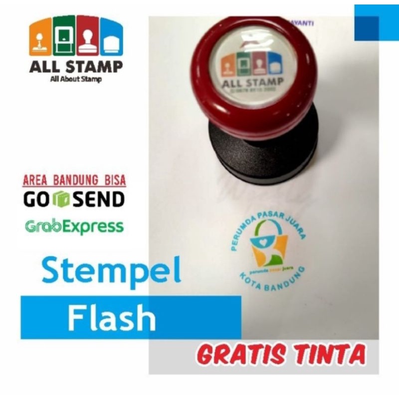 

stempel warna otomatis bulat desain custom gratis tinta