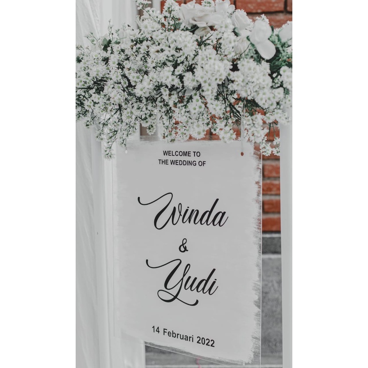 Jual Welcome Sign Akrilik X Mm Wedding Akrilik Saja Lamaran