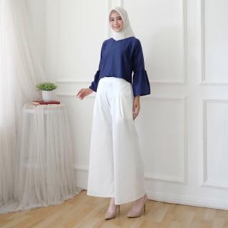 MODESEE CELANA  KULOT  KATUN STRETCH PANJANG WANITA  PUTIH  