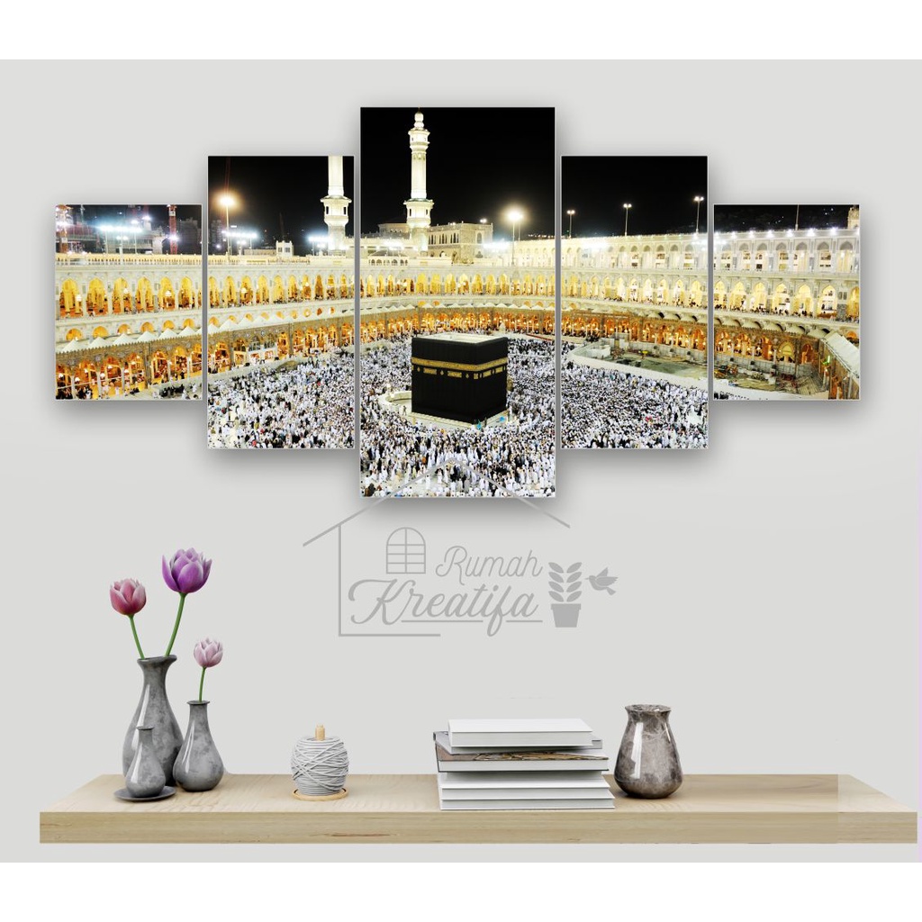 Hiasan Dinding Kakbah Mekah Pajangan Ruang Tamu Masjidil Haram Jumbo Besar